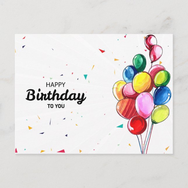 Postale Bonne Anniversaire À Vous Carte Anniversaire (Devant)
