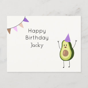 Postale Bonne carte Avocado anniversaire