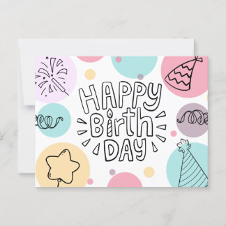 Postale Bonne carte d'anniversaire