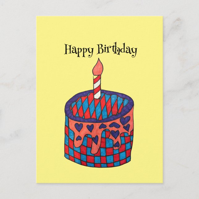 Postale Bonne carte d'anniversaire (Devant)