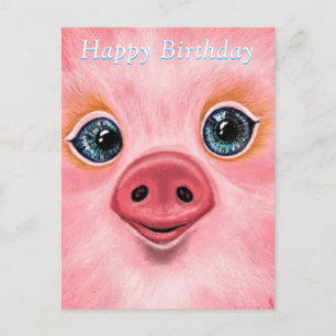 Postale Bonne carte d'anniversaire - Petit petit bébé Pigl