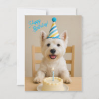 Bonne carte d'anniversaire Westie