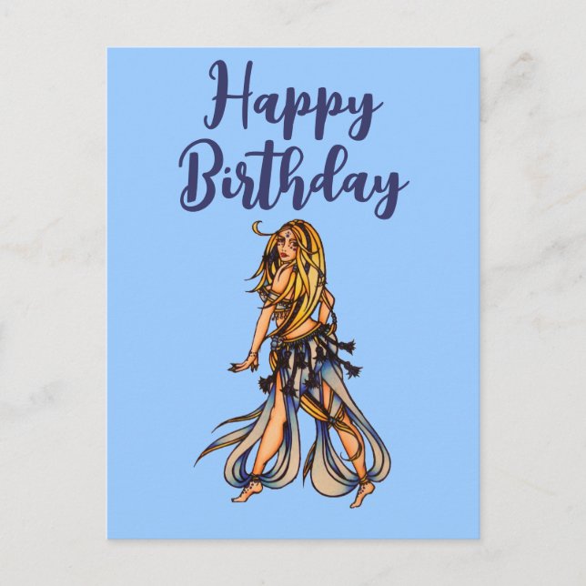 Postale Bonne carte de voeux pour danseuse du ventre d'ann (Devant)