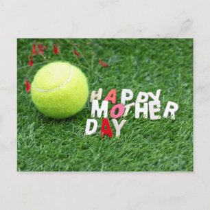 Postale Bonne fête des mères à la carte de joueur de tenni