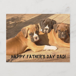 Postale Bonne Fête des pères Papa Boxer carte de voeux