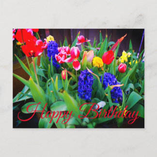 Postale Bonne Fleurs Printemps d'Anniversaire #3 Carte pos