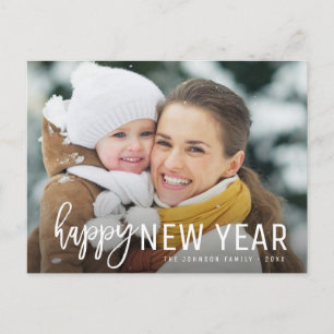 Postale BONNE NOUVELLE ANNÉE   carte de voeux photo en scr