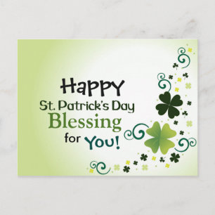 Postale Bonne Saint Patrick Bénédiction pour vous Carte po