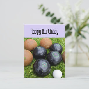 Postale Boules de pelouse de lavande, carte d'anniversaire