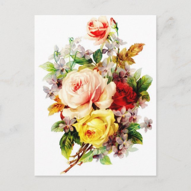 Postale Bouquet de fleurs anciennes pour vous Carte postal (Devant)