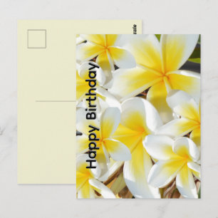 Postale Bouquet de frangipaniers, Carte de vœux d'annivers
