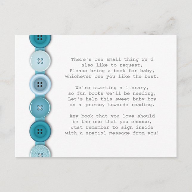 Postale Bouton bleu - Carte Insertion (Devant)
