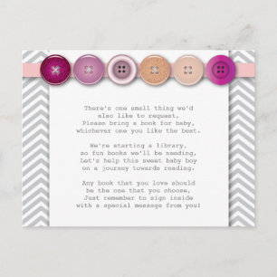 Postale Bouton rose - Carte Insertion