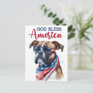Postale Boxeur Patriote, Dieu Bénisse l'Amérique Carte Pos