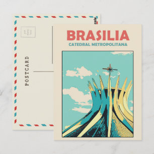 Postale Brasilia Catedral Metropolitana, Brasil Carte Post