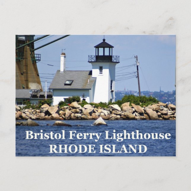 Postale Bristol Ferry Lighthouse, Rhode Island Carte posta (Devant)
