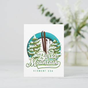 Postale Bromley Mountain Pérou Vermont US Ski logo Carte p
