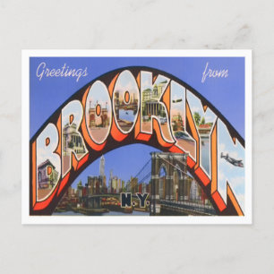 Postale Brooklyn, New York Vintage Big Letters Carte posta
