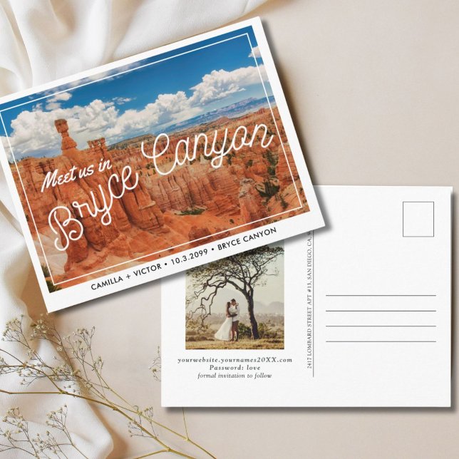 Postale Bryce Canyon Wedding Enregistrer la date Carte pos (Bryce Canyon)