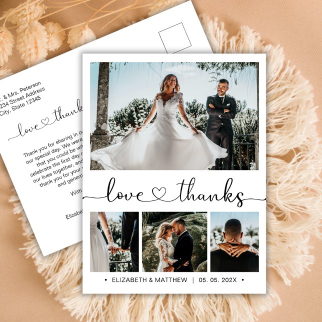 Postale Budget Mariage Merci 4 Photo Collecte Carte postal (Créateur téléchargé)