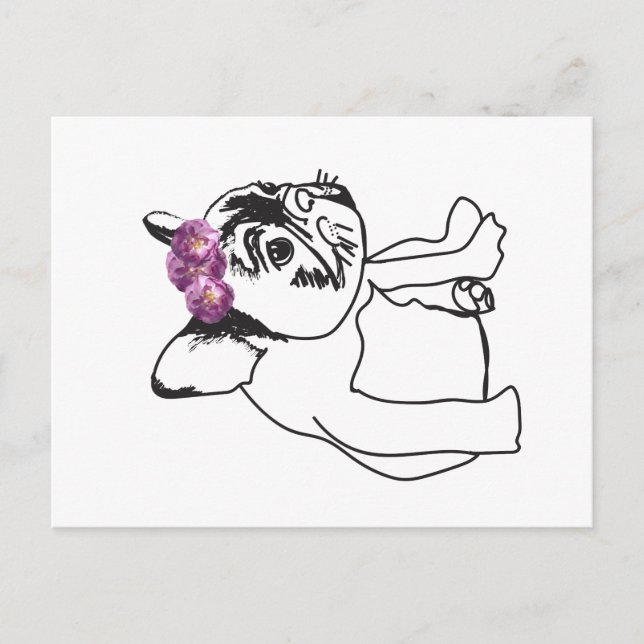 Postale Bulldog Français Chien Chien Chien Doux Carte Post (Devant)