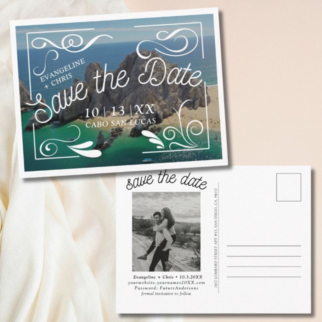 Postale Cabo San Lucas Mariage Enregistrer la date Carte p (Cabo San Lucas Save the Date Postcard)