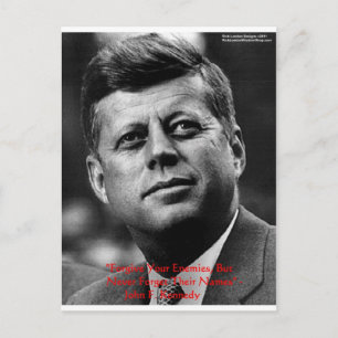 Postale Cadeaux et carte de citation de sagesse JFK "Pardo