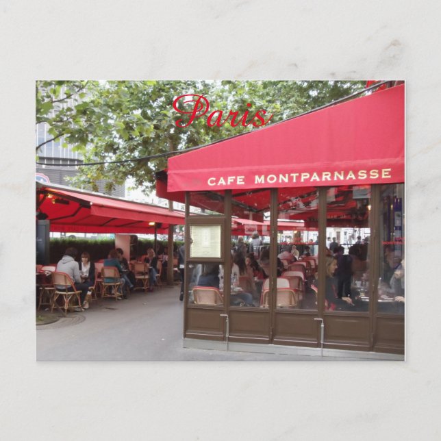 Postale Café Montparnasse Paris, France, Voyage Carte post (Devant)