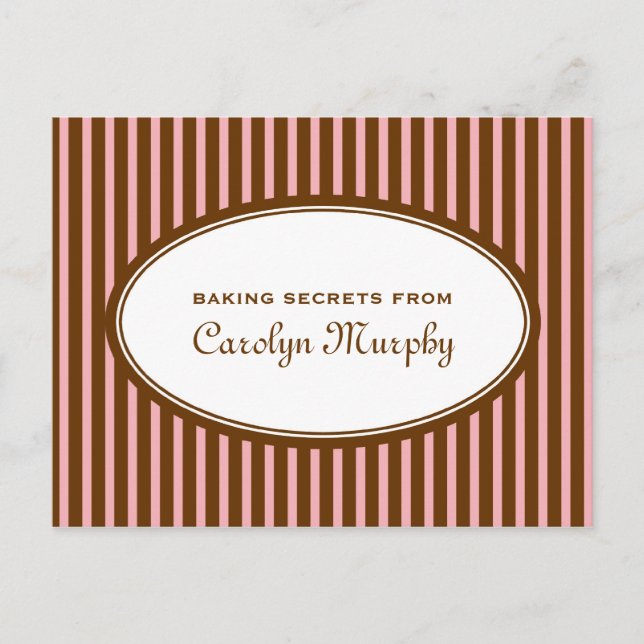 Postale Candy rose chocolat brun carte de recette personna (Devant)