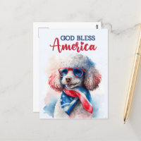 Caniche Patriotique, Dieu Bénisse l'Amérique Carte