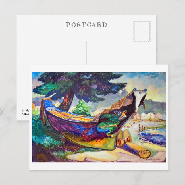 Postale Canot de guerre indien | Emily Carr | Carte postal (Devant / Derrière)