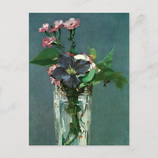 Postale Carnations et clématites par Edouard Manet Carte P (Devant)