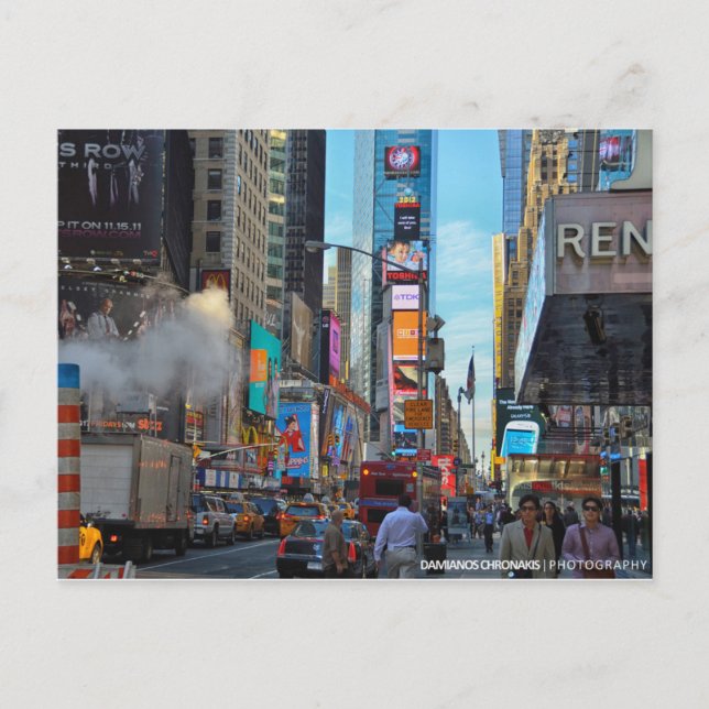Postale Carré de temps de carte postale, NYC (Devant)