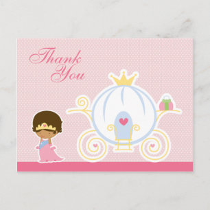 Postale Carrosserie princesse fille mignonne merci carte p