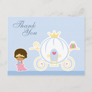 Postale Carrosserie princesse fille mignonne merci carte p