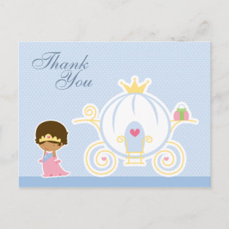 Postale Carrosserie princesse fille mignonne merci carte p