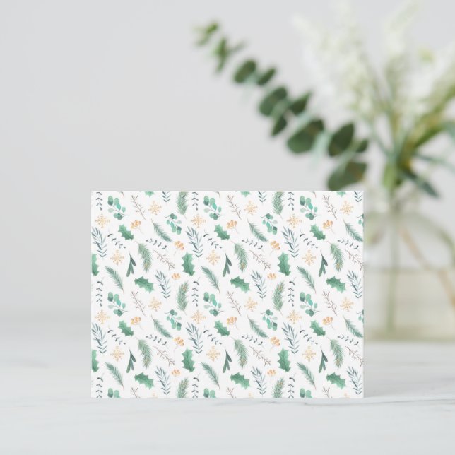Postale Carte (10,8 x 14,2 cm) - Christmas Pattern (Debout devant)