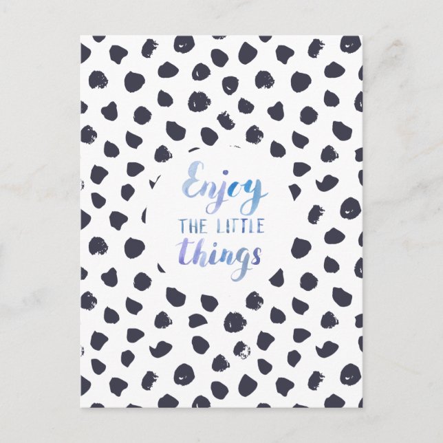 Postale Carte (10,8 x 14,2 cm) - Enjoy The Little Things (Devant)