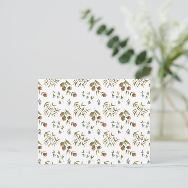 Postale Carte (10,8 x 14,2 cm) - Floral Pattern (Debout devant)