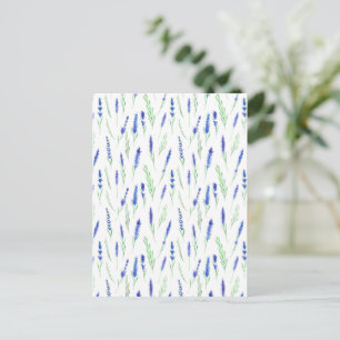 Postale Carte (10,8 x 14,2 cm) - Lavender Pattern