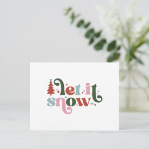 Postale Carte (10,8 x 14,2 cm) - Let It Snow