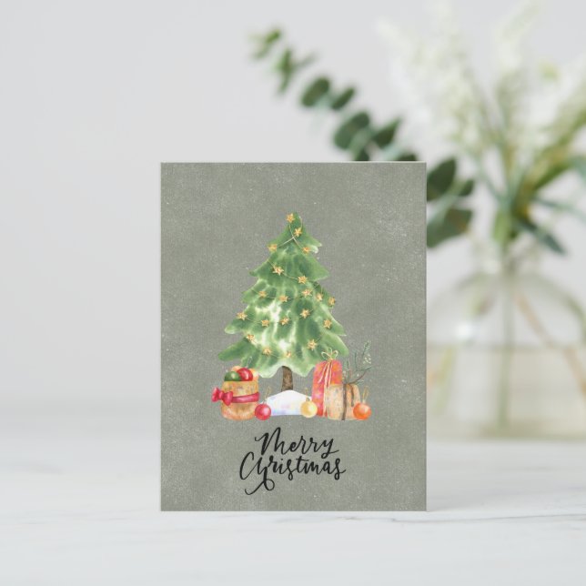 Postale Carte (10,8 x 14,2 cm) - Merry Christmas (Debout devant)