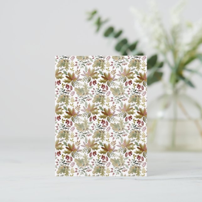 Postale Carte (10,8 x 14,2 cm) - Winter Pattern (Debout devant)