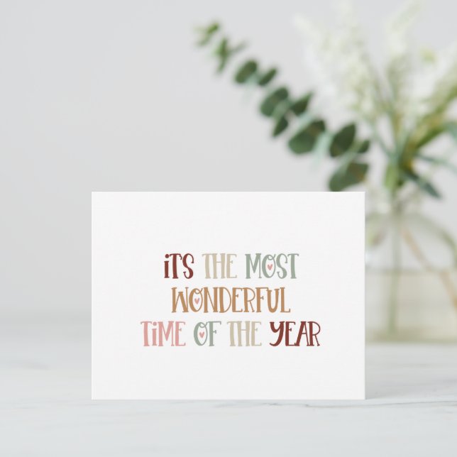 Postale Carte (10,8 x 14,2 cm) - Wonderful Time (Debout devant)
