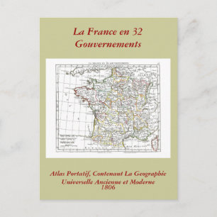 Postale Carte 1806 - La France en 32 Gouvernements