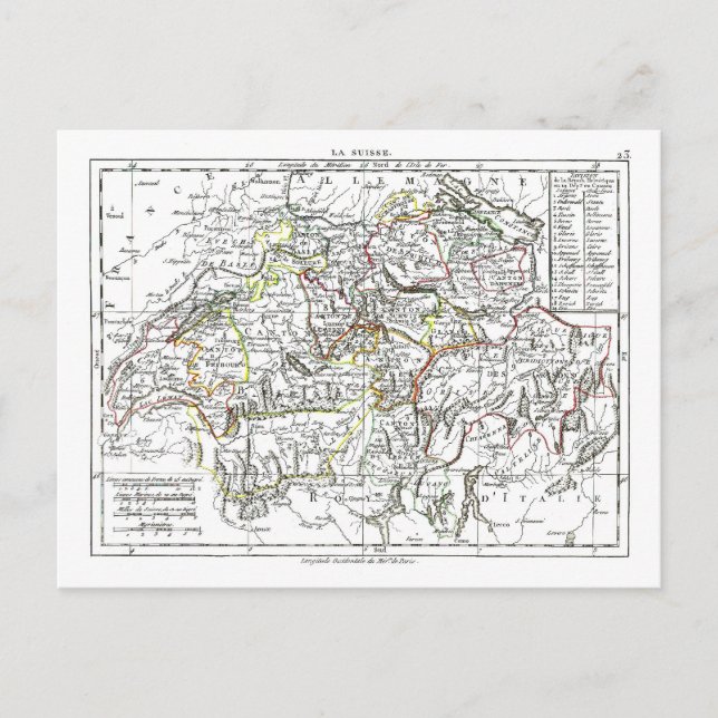 Postale Carte 1806 - La Suisse (Devant)