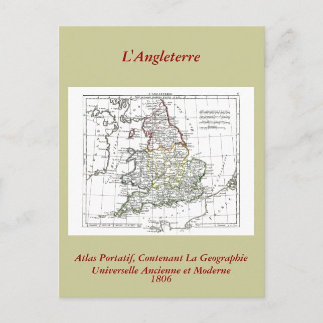Postale Carte 1806 - L'Angleterre (Devant)