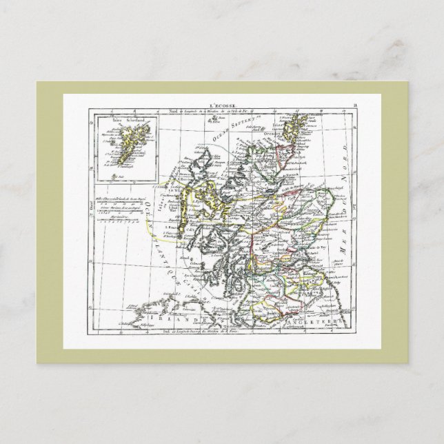 Postale Carte 1806 - L'Ecosse (Devant)