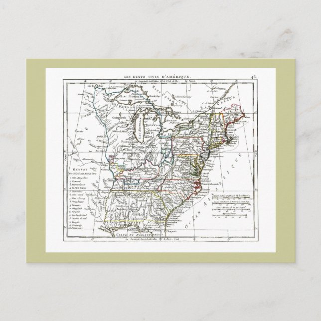 Postale Carte 1806 - Les Etats Unis d'Amrique (Devant)