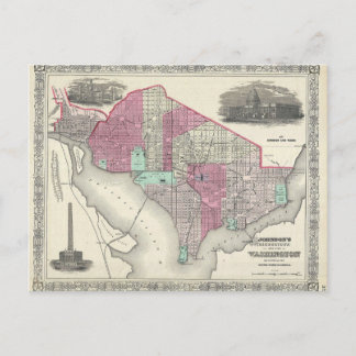 Postale Carte 1866 de Johnson de DC de Washington